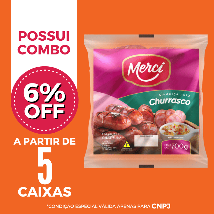 Linguiça Suina Cong 700g - Mercí